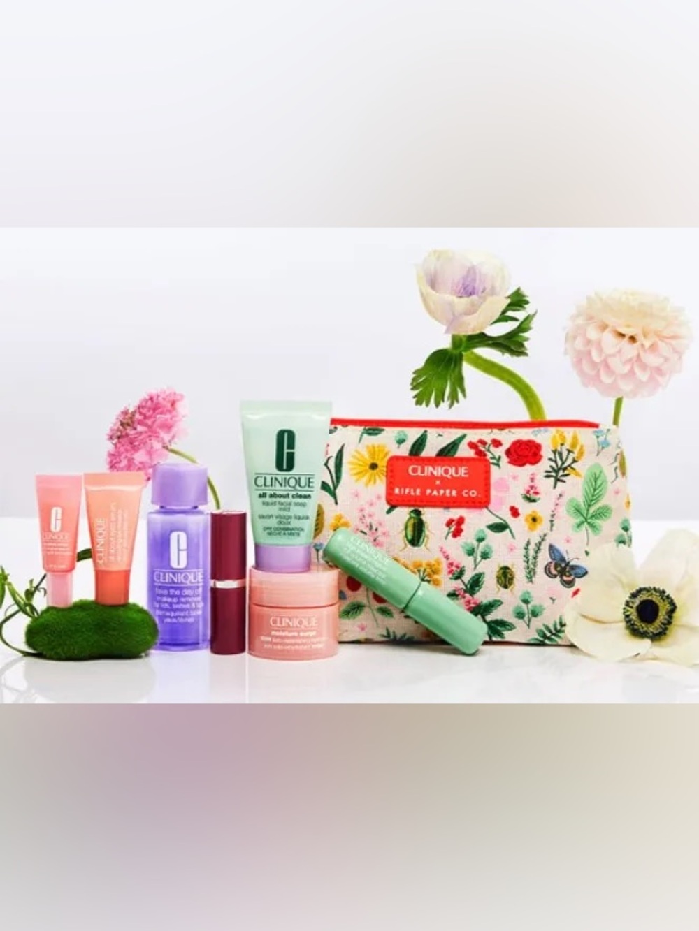 Clinique x Rifle Paper Co. 8 Piece Set Skincare & Makeup